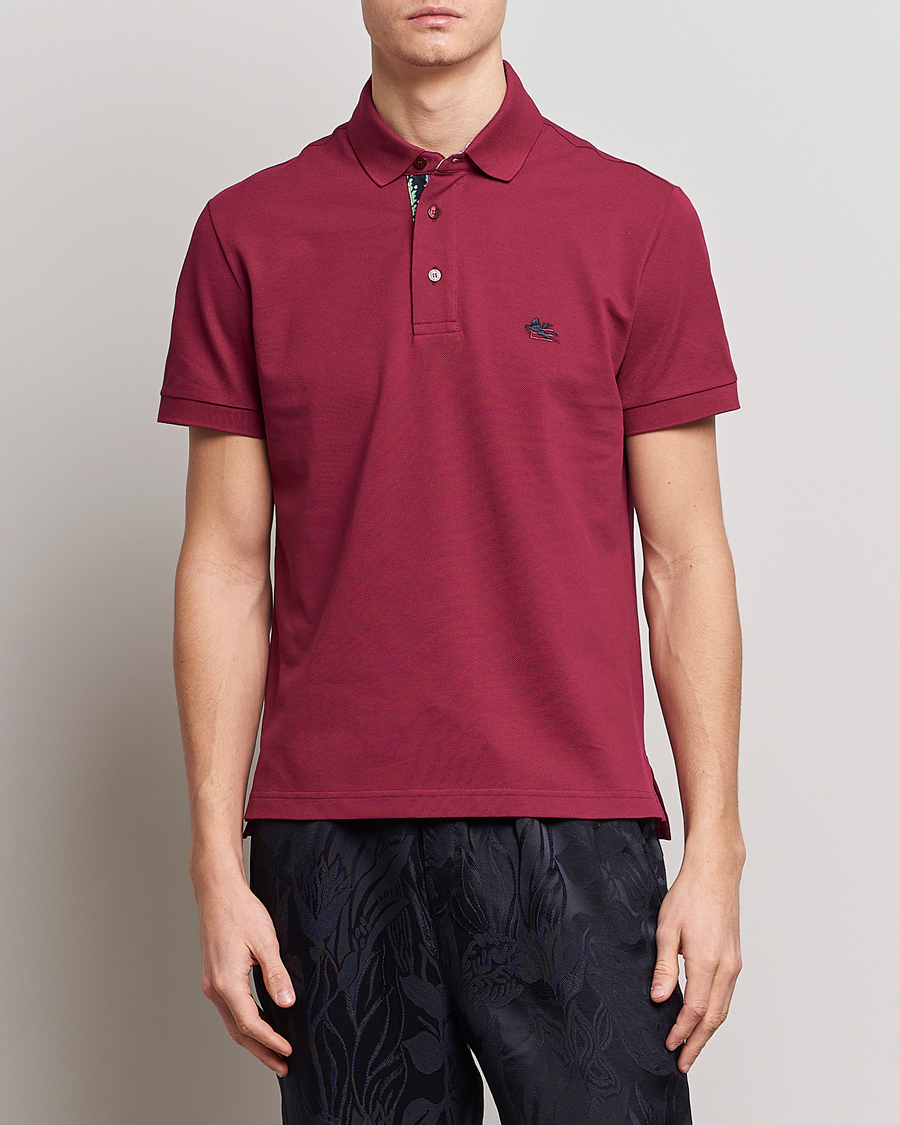 Herre | Polotrøjer | Etro | Short Sleeve Contrast Paisley Polo Rosa