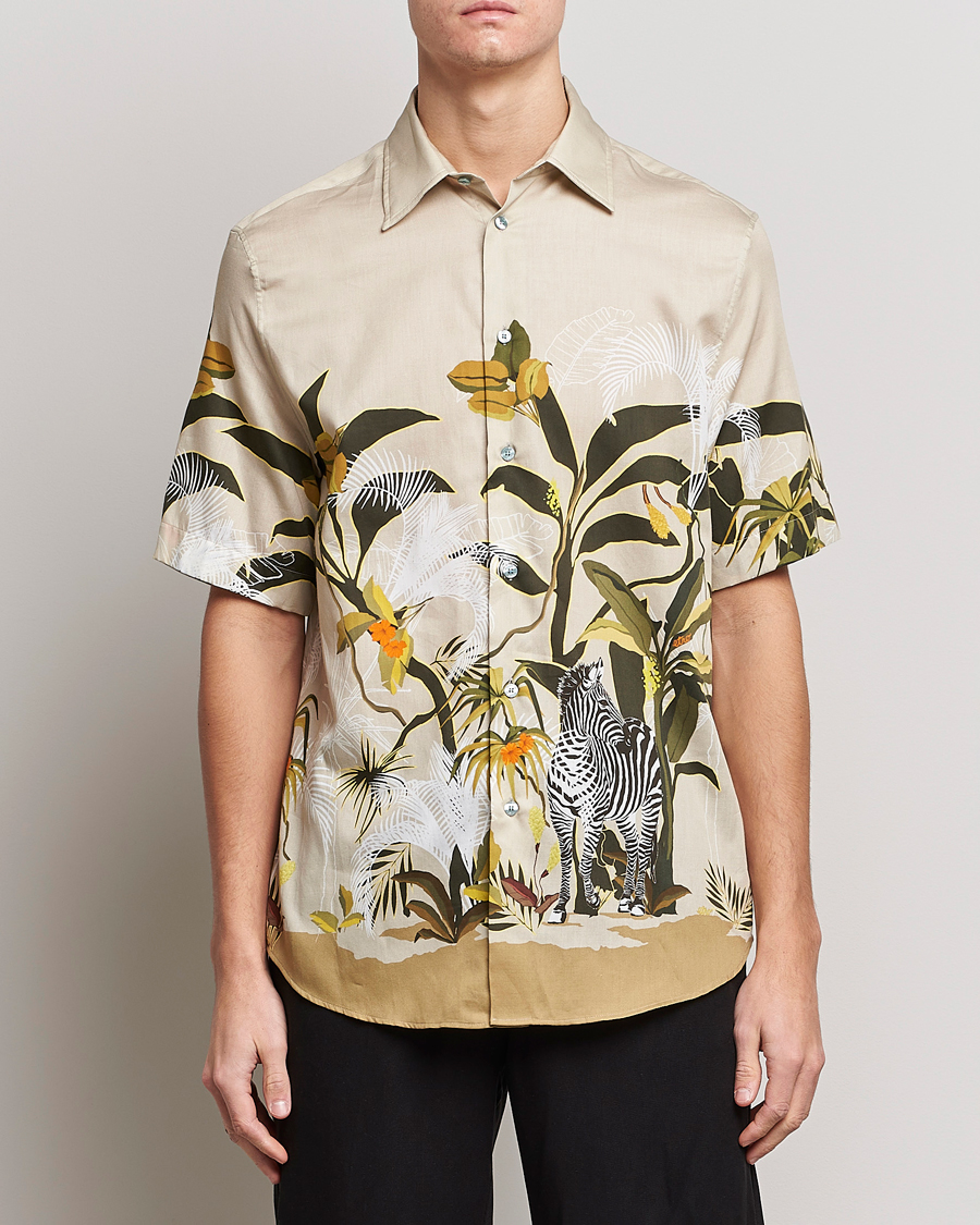 Herre | Kortærmede skjorter | Etro | Printed Camp Collar Shirt Beige