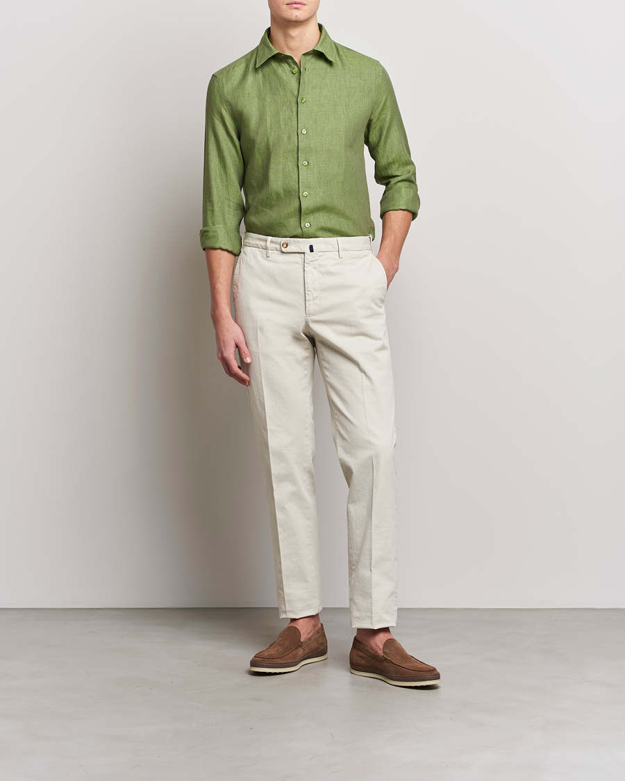 Herre | Skjorter | Etro | Linen Sport Shirt Green