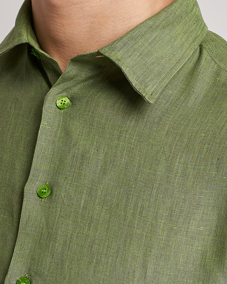 Herre | Skjorter | Etro | Linen Sport Shirt Green