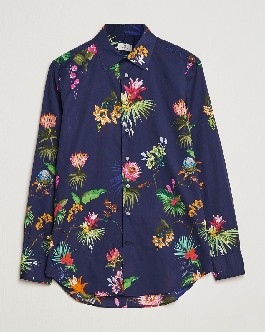 Herre | Skjorter | Etro | Floreale Printed Shirt Navy