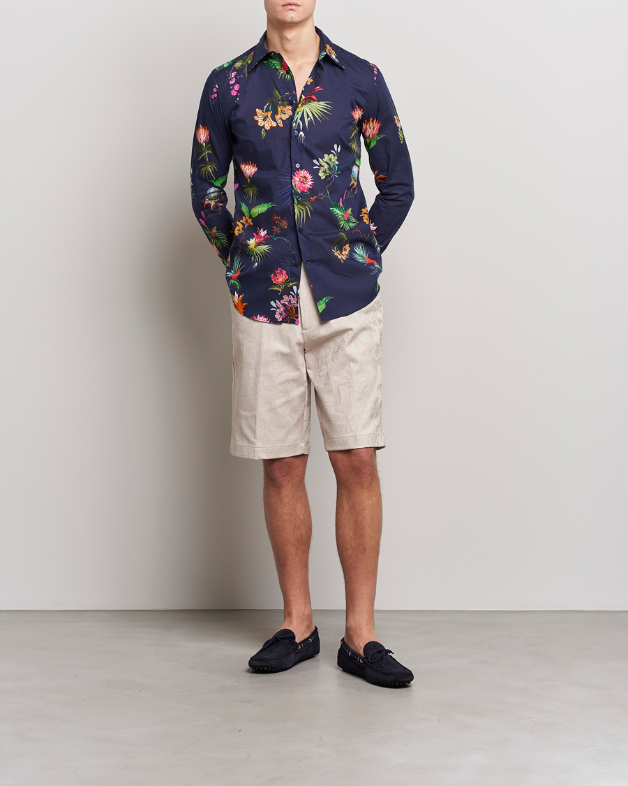 Herre | Skjorter | Etro | Floreale Printed Shirt Navy