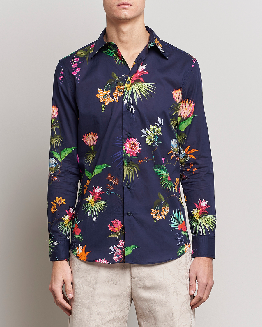 Herre | Etro | Etro | Floreale Printed Shirt Navy