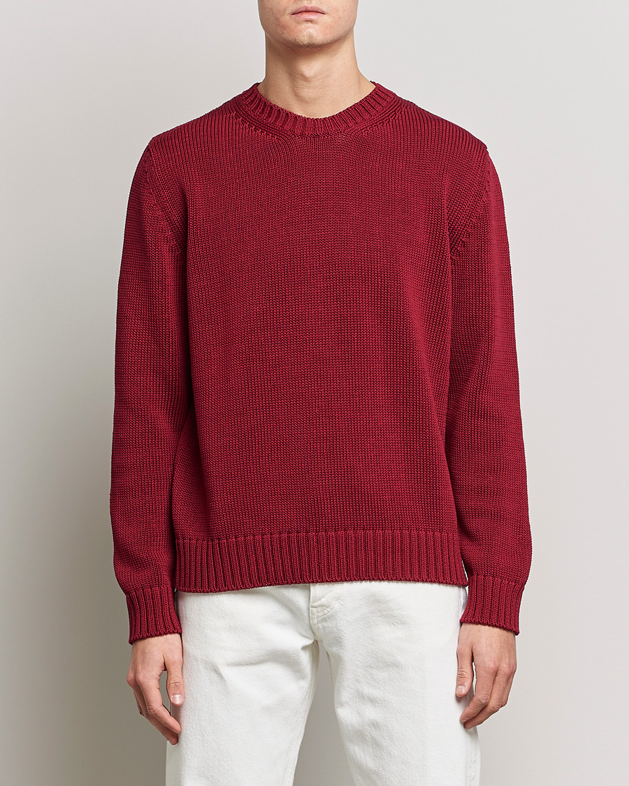 Herre | Etro | Etro | Heavy Knit Cotton Pullover Burgundy