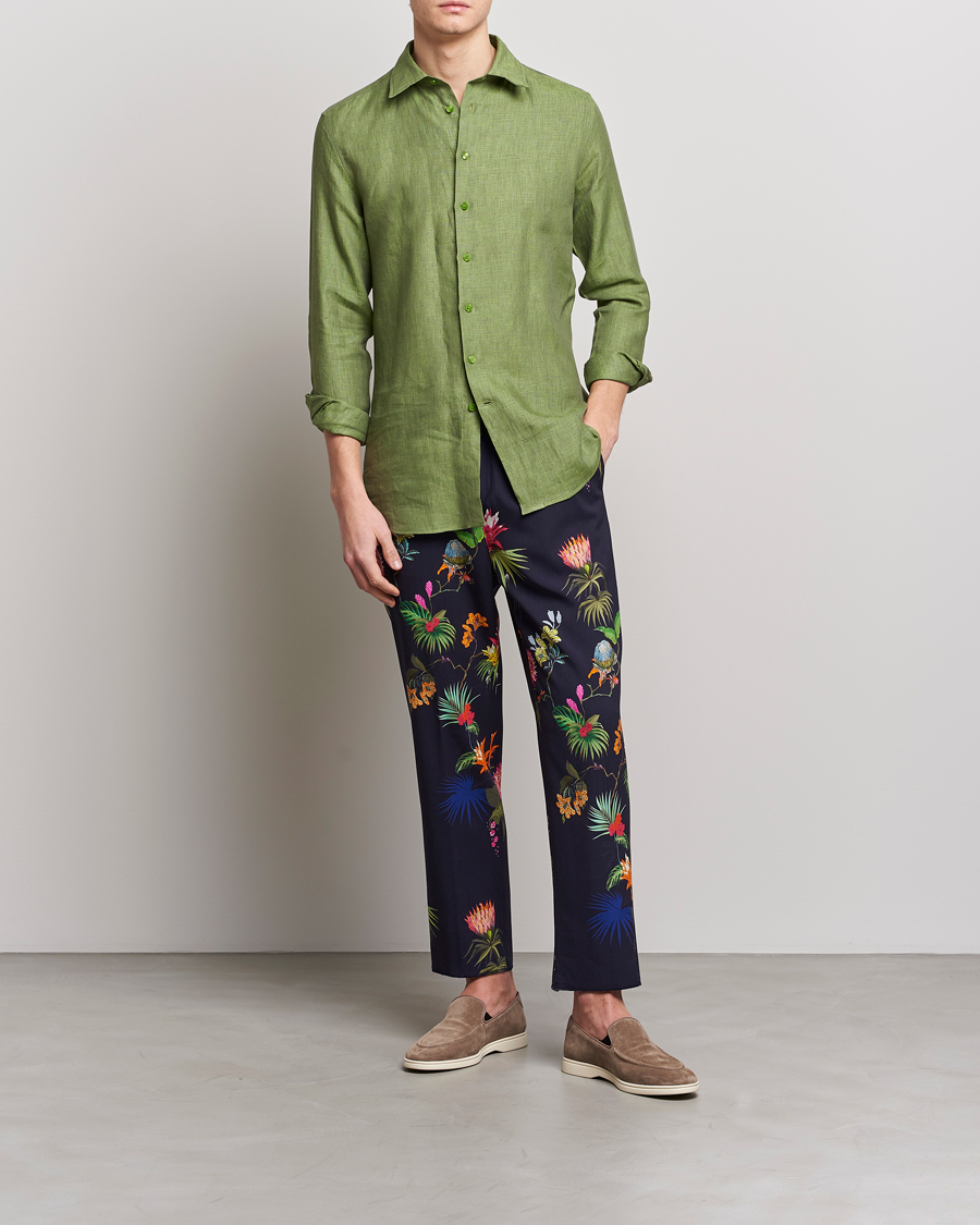 Herre | Bukser | Etro | Printed Casual Trousers Navy