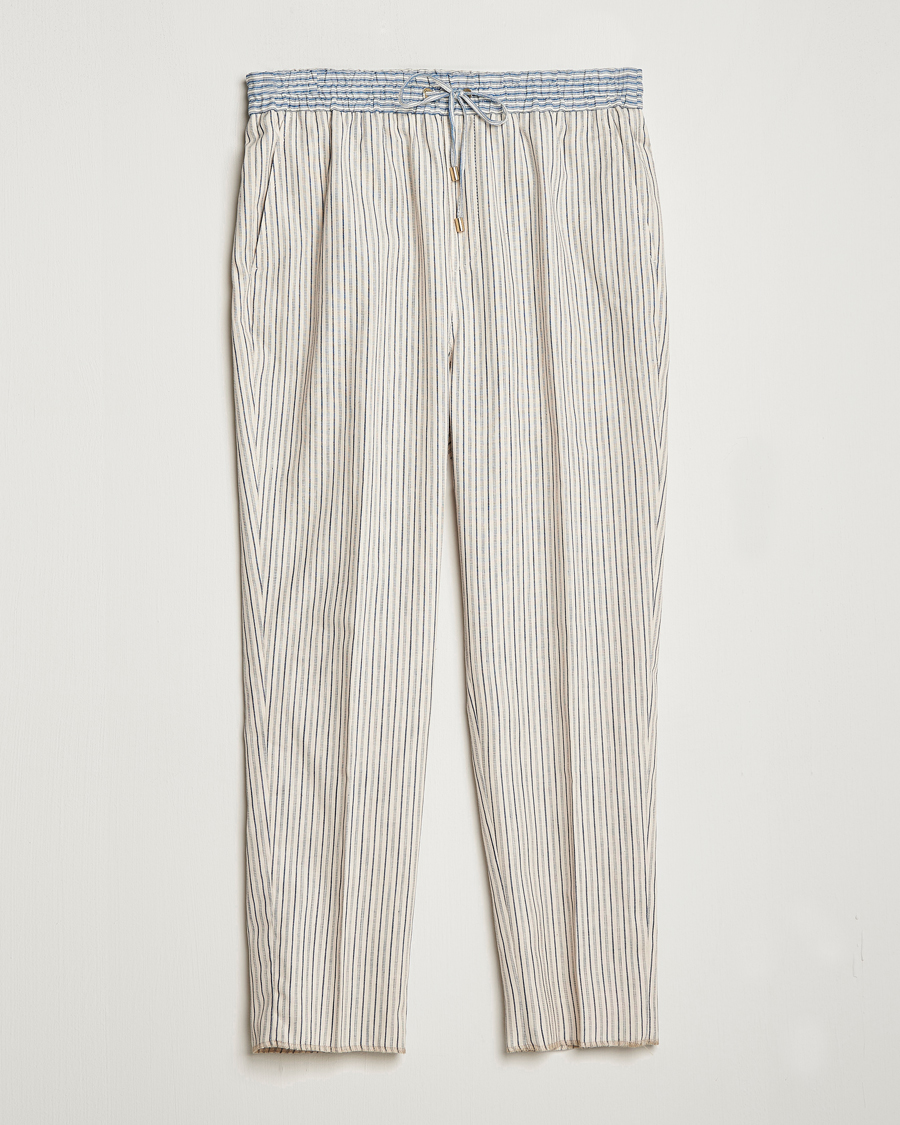 Herre | Bukser | Etro | Hickory Stripe Casual Trousers Off White