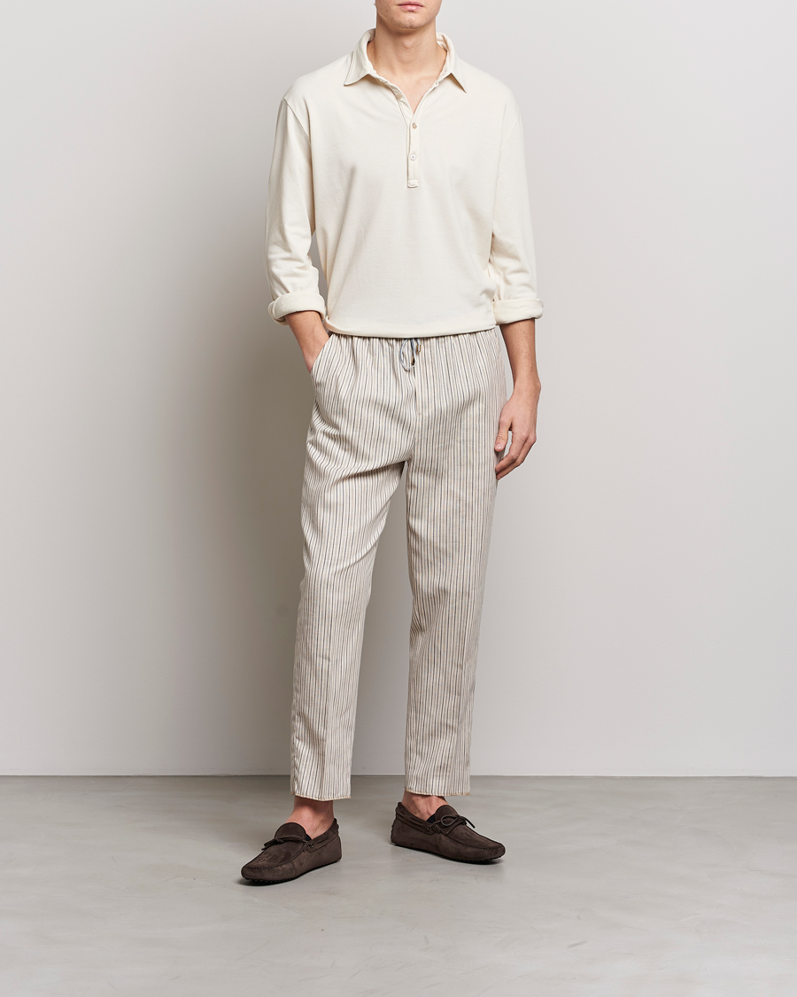 Herre | Bukser | Etro | Hickory Stripe Casual Trousers Off White