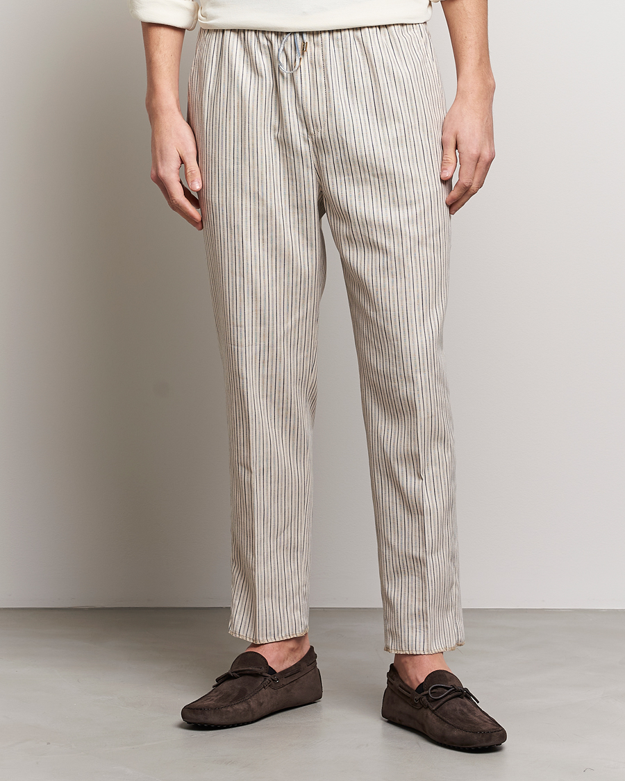 Herre | Bukser | Etro | Hickory Stripe Casual Trousers Off White