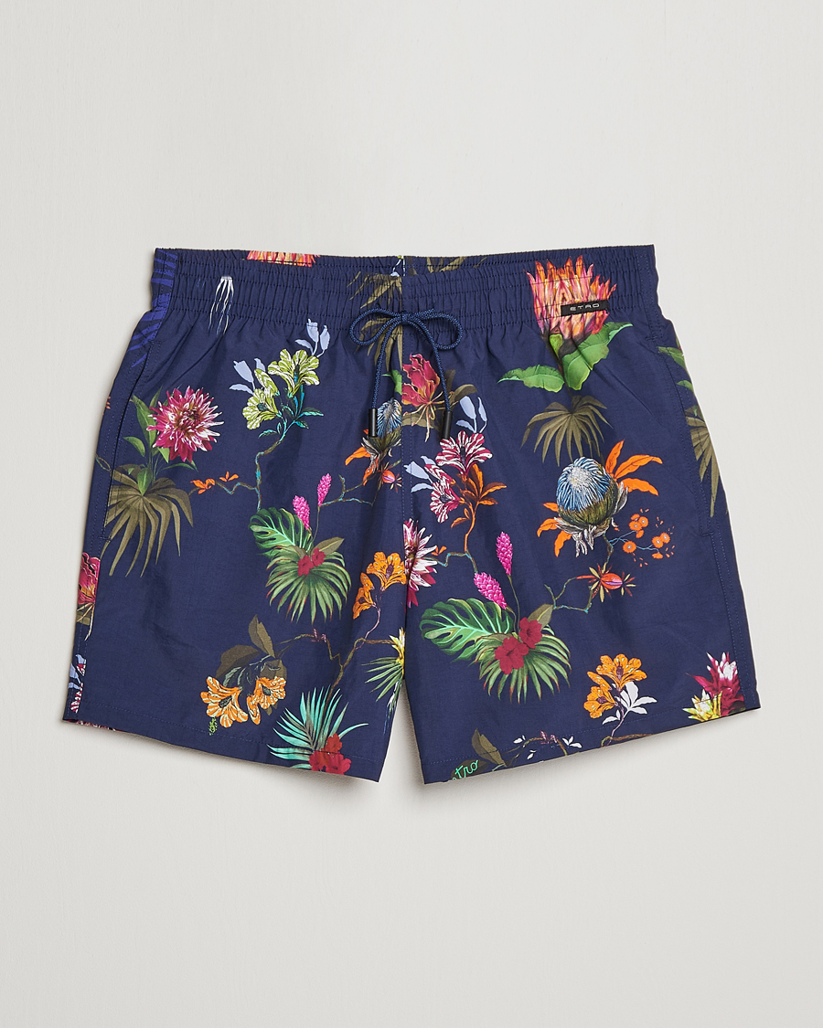 Herre | Badebukser | Etro | Floreale Printed Swim Trunks Navy