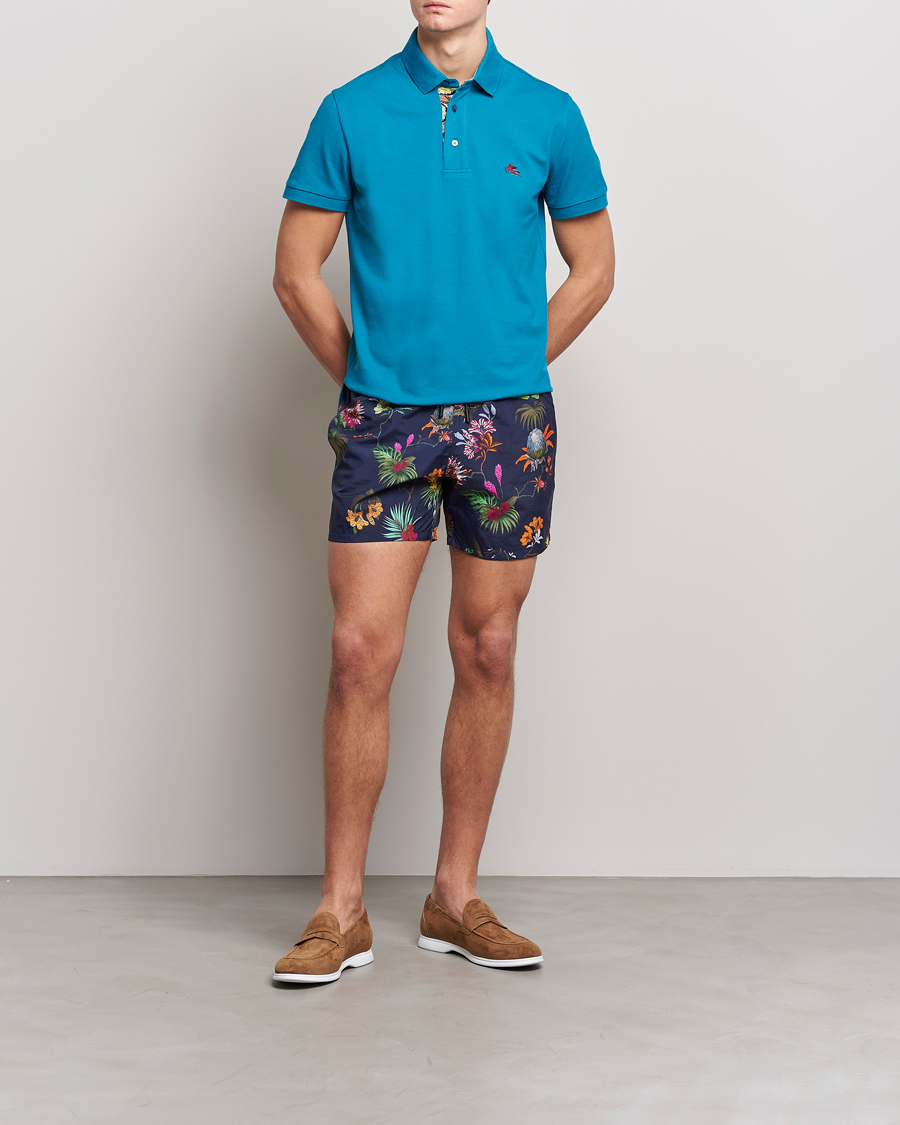 Herre | Badebukser | Etro | Floreale Printed Swim Trunks Navy