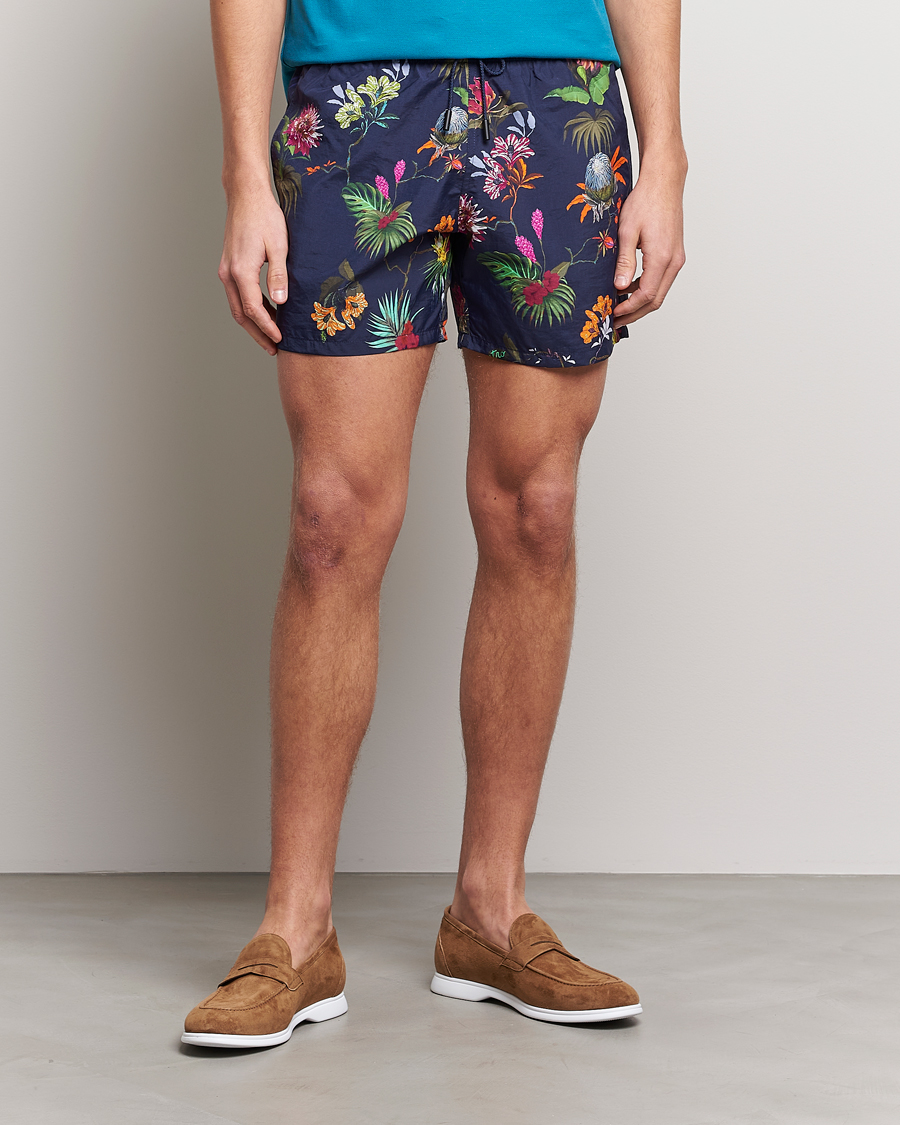 Herre | Badebukser | Etro | Floreale Printed Swim Trunks Navy
