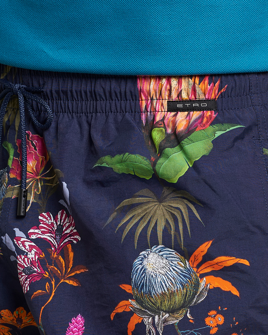 Herre | Badebukser | Etro | Floreale Printed Swim Trunks Navy
