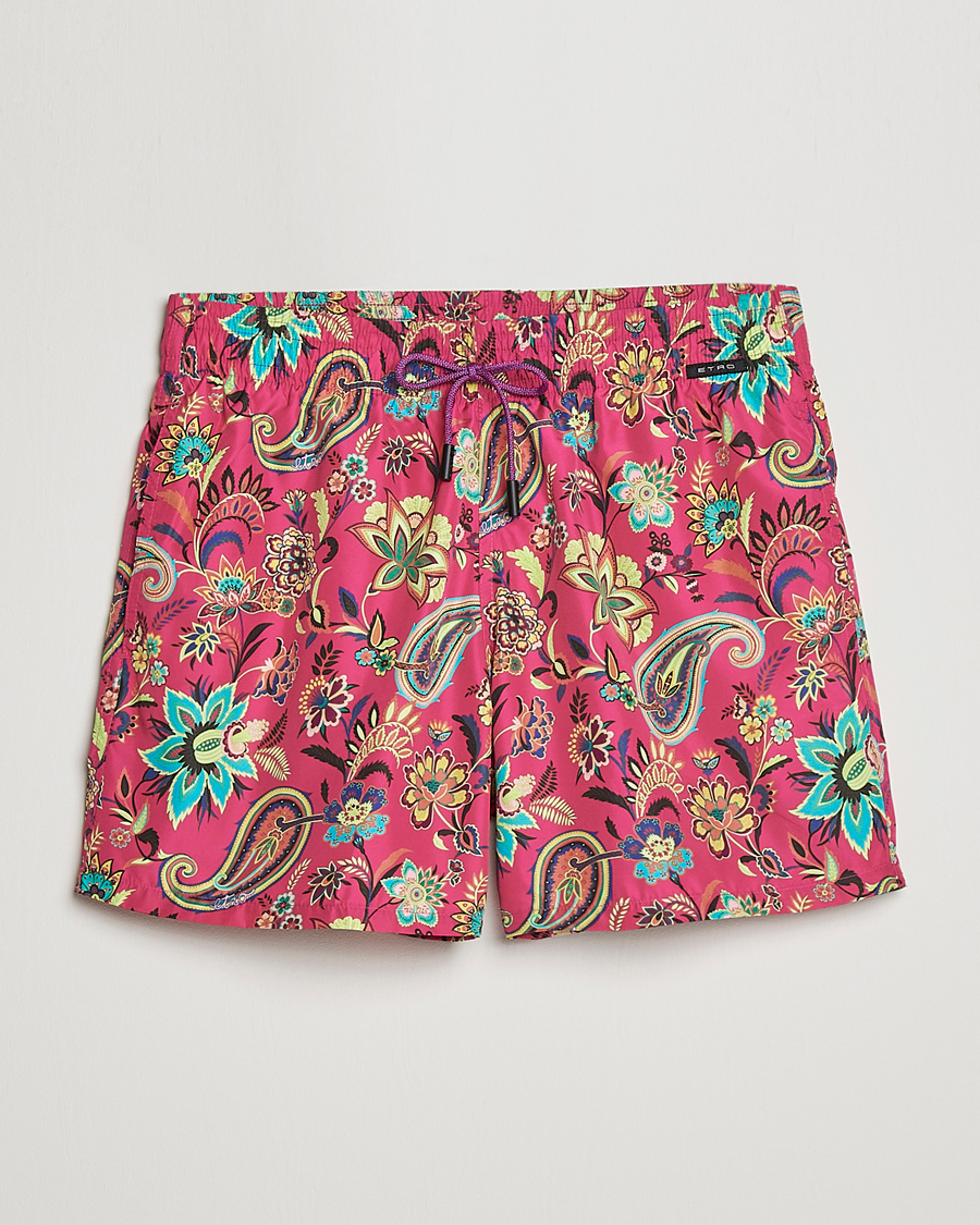 Herre | Badebukser | Etro | Floreale Printed Swim Trunks Rosa