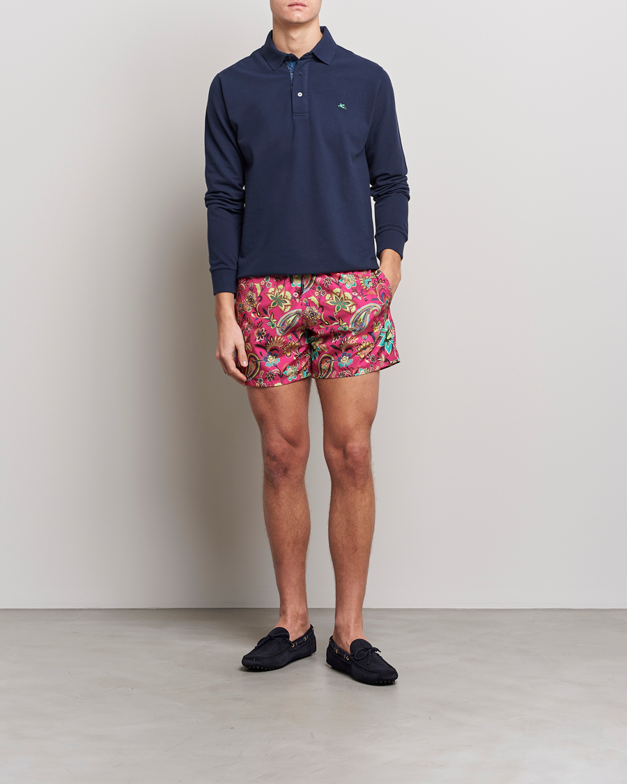 Herre | Badebukser | Etro | Floreale Printed Swim Trunks Rosa