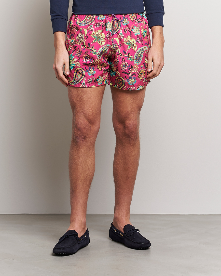 Herre | Etro | Etro | Floreale Printed Swim Trunks Rosa