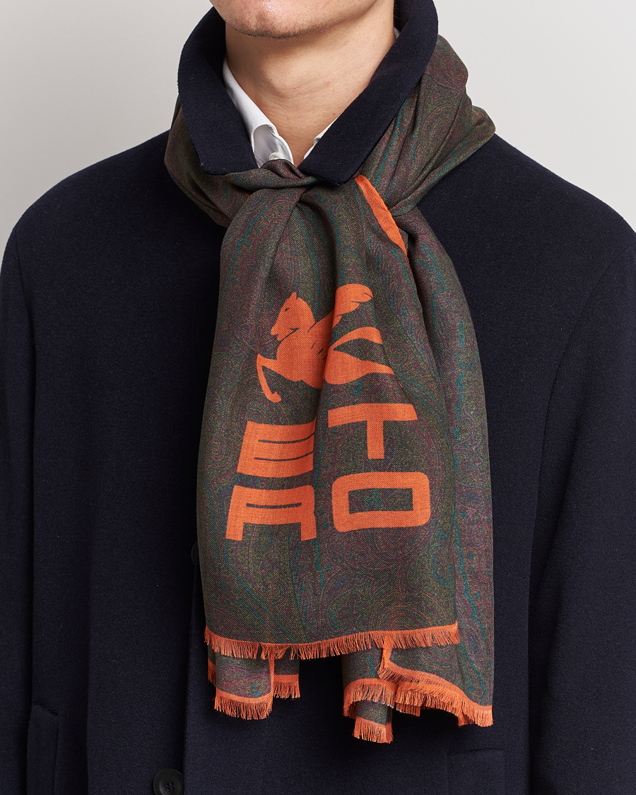 Herre | Etro Shaal Nur Cashmere Blend Paisley Scarf Dark Brown | Etro | Shaal Nur Cashmere Blend Paisley Scarf Dark Brown