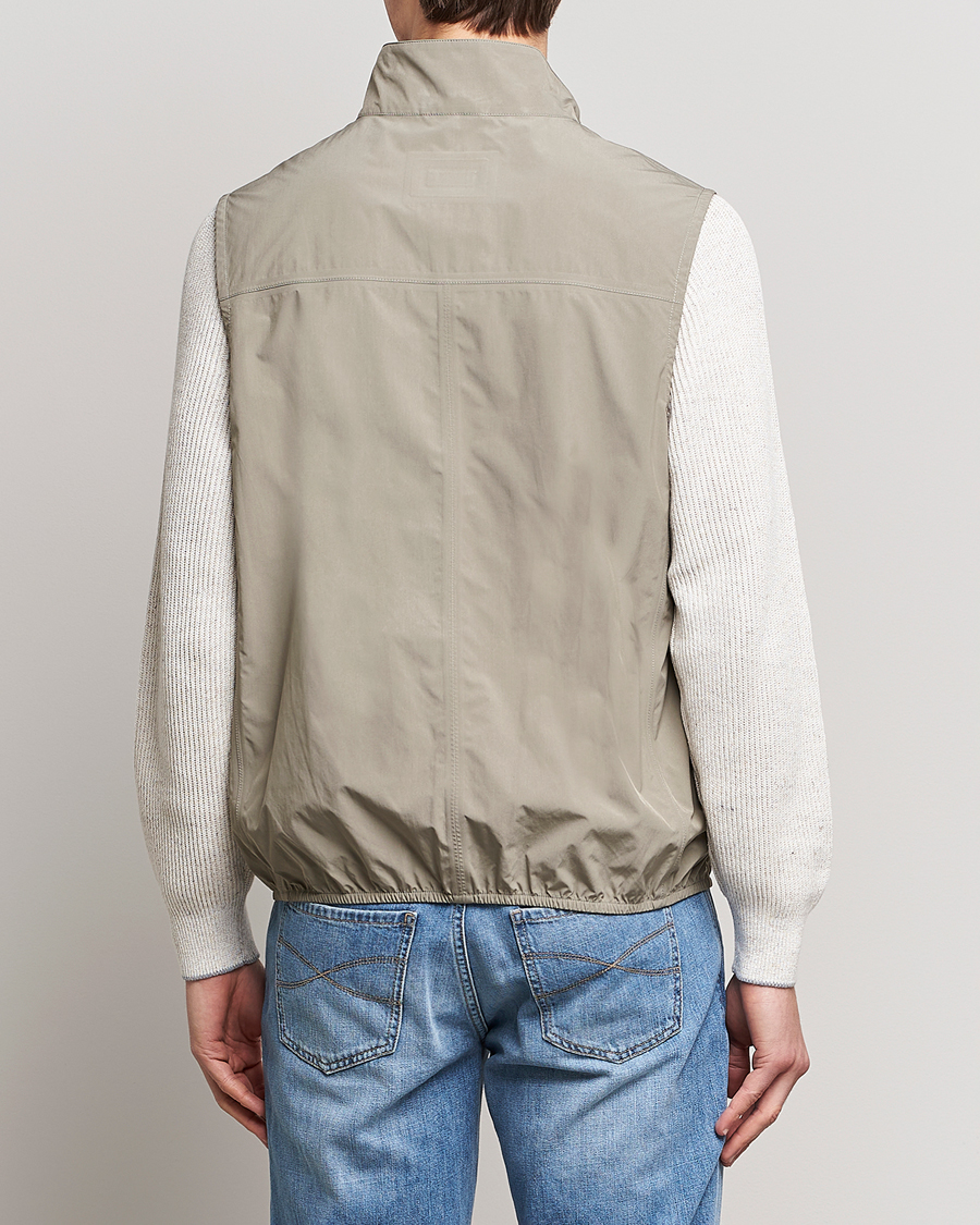 Herre | Veste | Brunello Cucinelli | Lightweight Nylon Gilet Olive