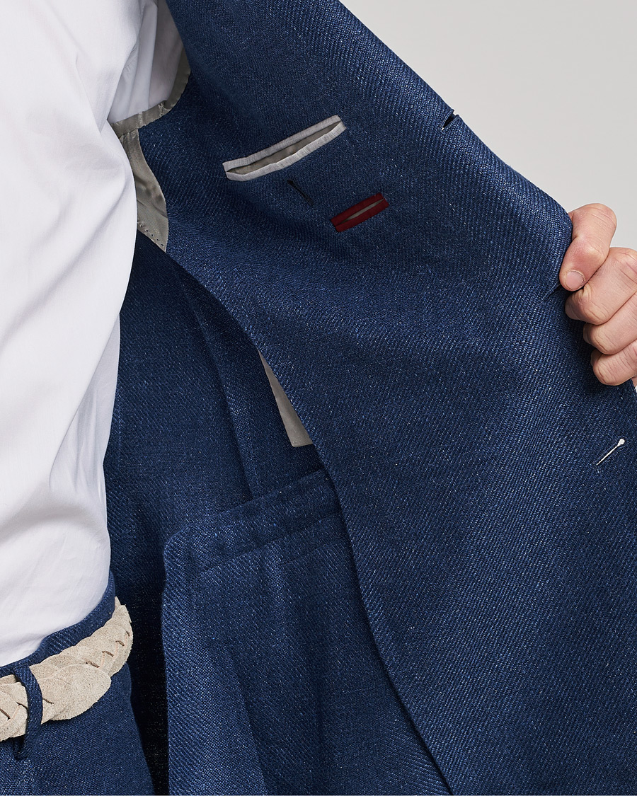 Herre | Jakkesæt | Brunello Cucinelli | Linen/Silk Suit Royal Blue