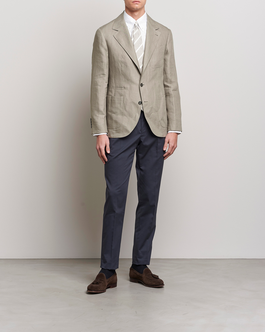 Herre | Blazere & jakker | Brunello Cucinelli | Linen Blazer Olive