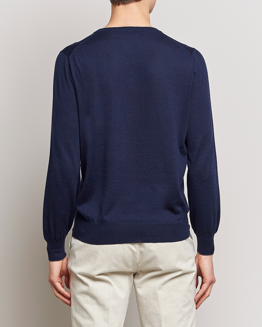 Herre | Trøjer | Brunello Cucinelli | Cashmere/Wool Crew Neck Sweater Navy