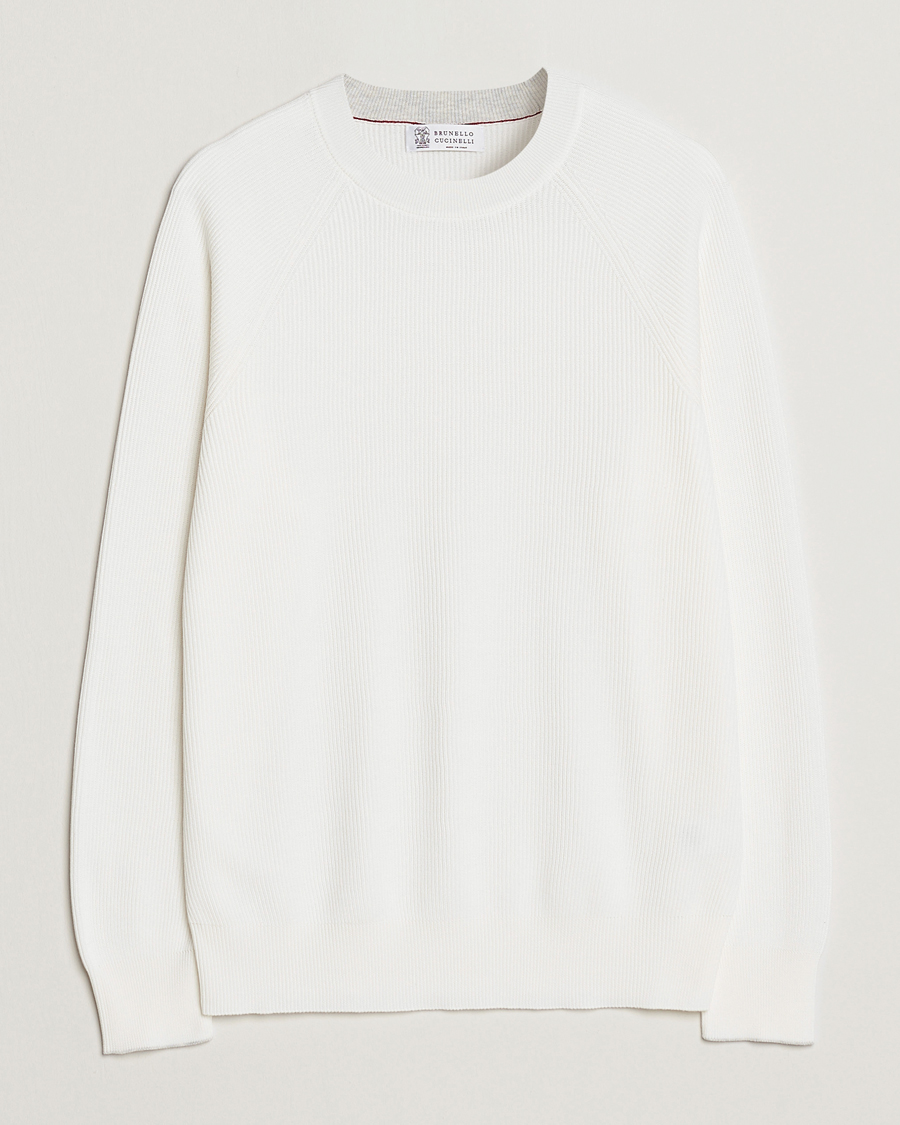 Herre | Trøjer | Brunello Cucinelli | Rib Stitch Crew Neck Sweater Panama