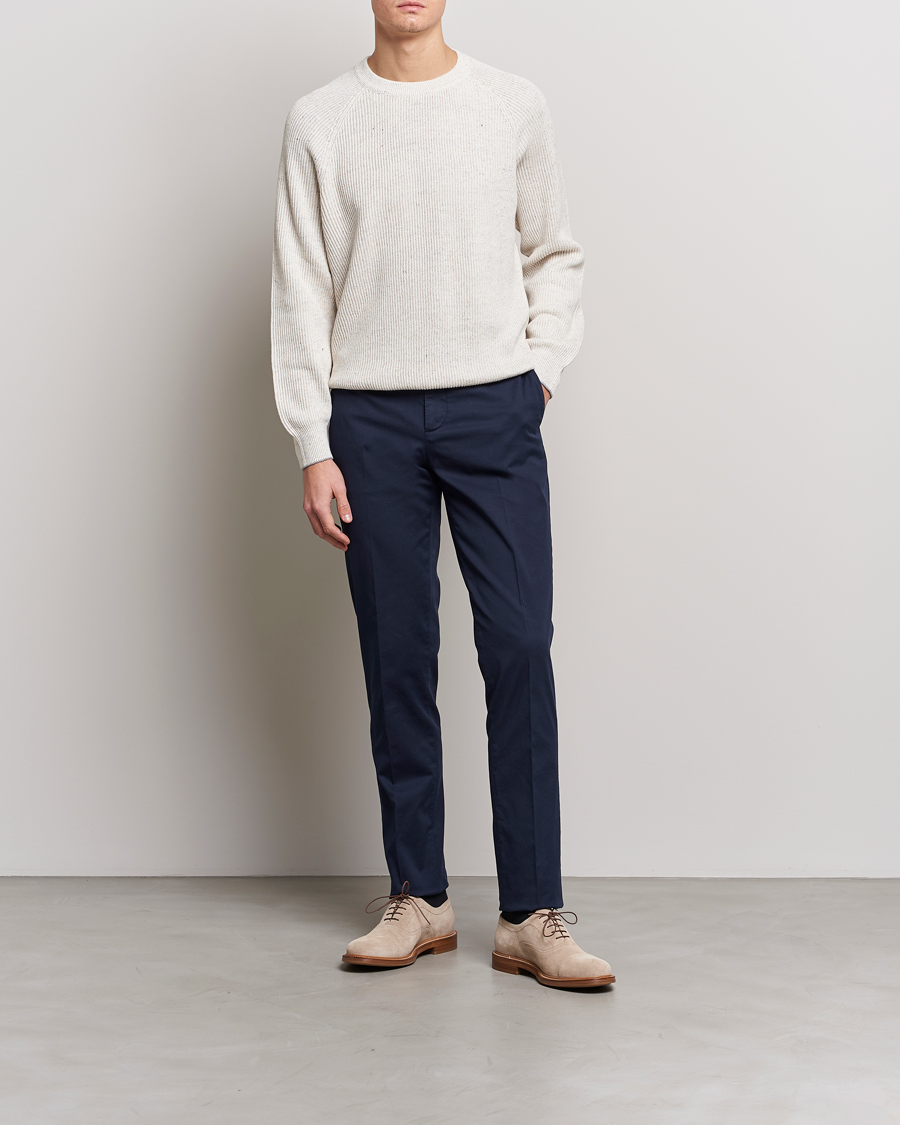 Herre | Trøjer | Brunello Cucinelli | Chine Rib Sweater Light Beige