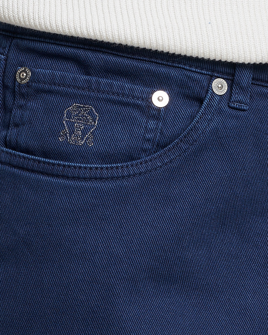 Herre | Bukser | Brunello Cucinelli | Slim Fit 5-Pocket Pants Dark Blue
