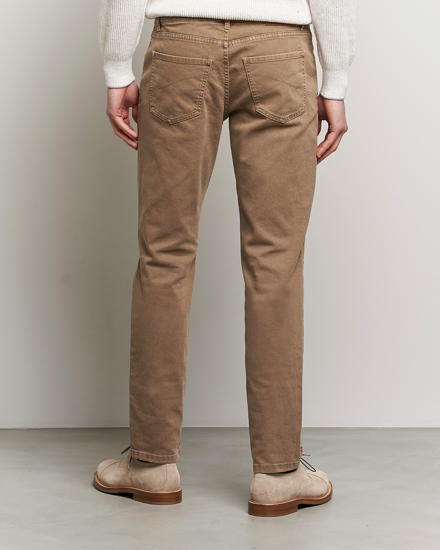 Cucinelli Slim Fit 5-Pocket Pants Beige - CareOfCarl.dk