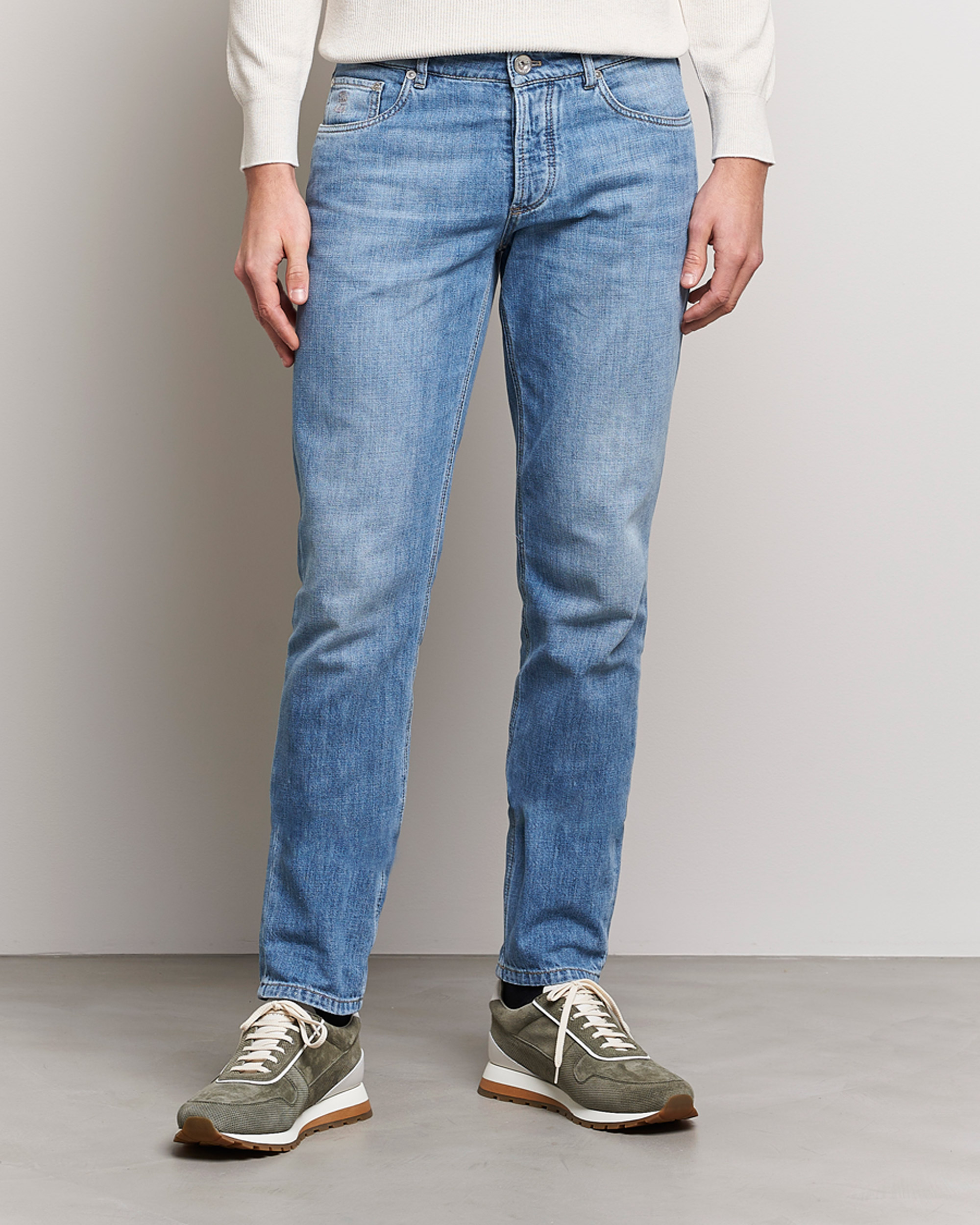 Herre | Jeans | Brunello Cucinelli | Slim Fit Jeans Medium Wash