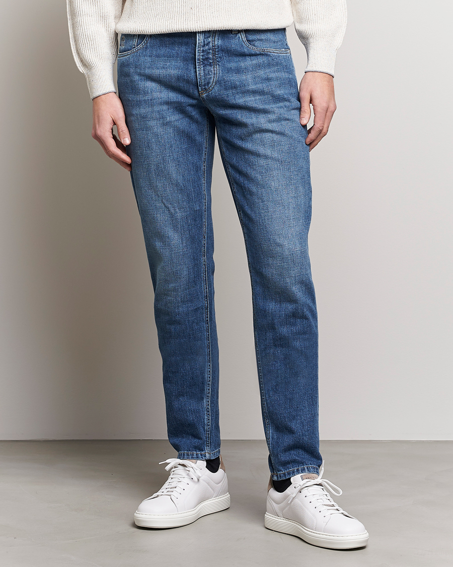 Herre | Jeans | Brunello Cucinelli | Slim Fit Jeans Dark Wash