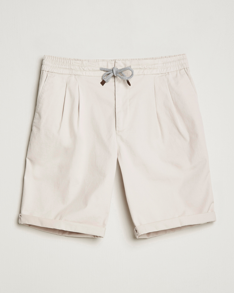 Herre | Shorts | Brunello Cucinelli | Drawstring Shorts Light Beige