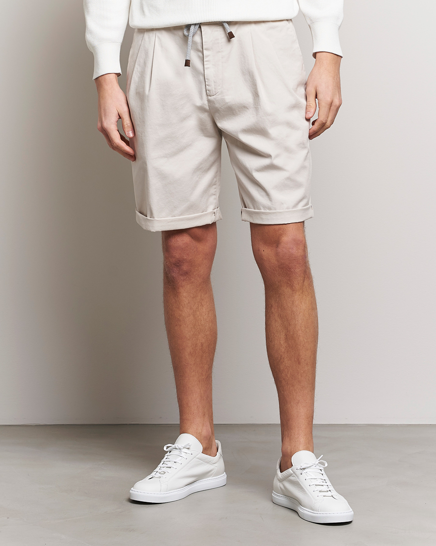 Herre | Shorts | Brunello Cucinelli | Drawstring Shorts Light Beige