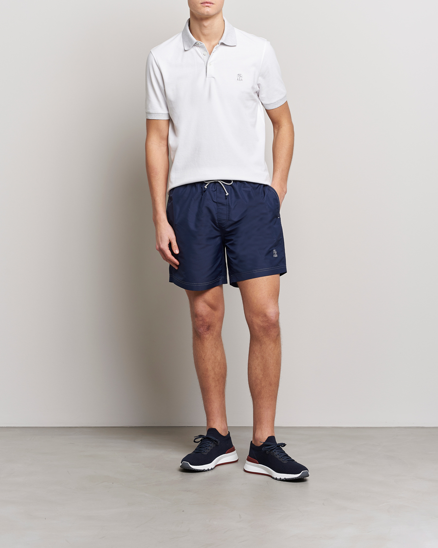 Herre | Badebukser | Brunello Cucinelli | Nylon Swim Trunks Navy