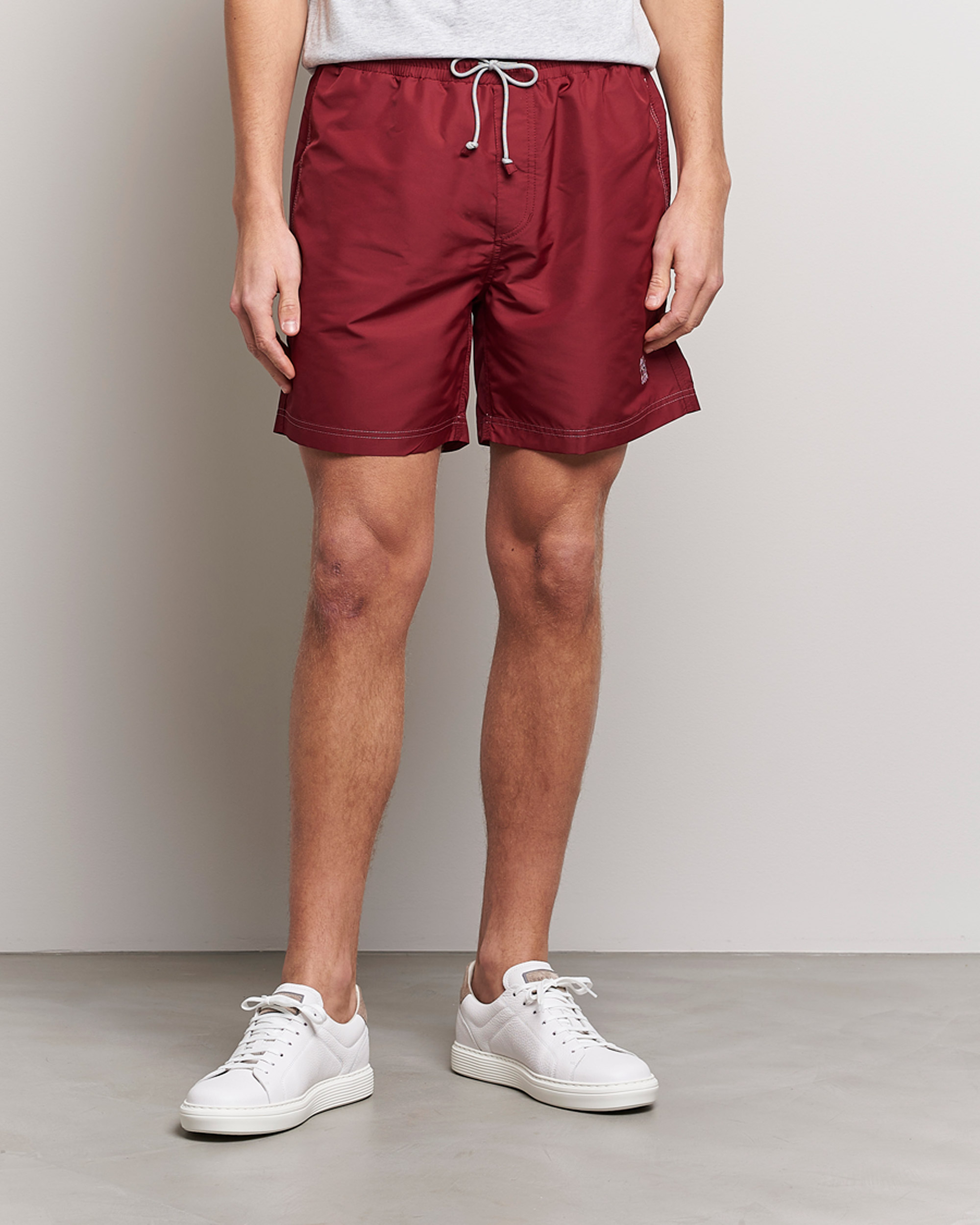 Herre | Badebukser | Brunello Cucinelli | Nylon Swim Trunks Burgundy