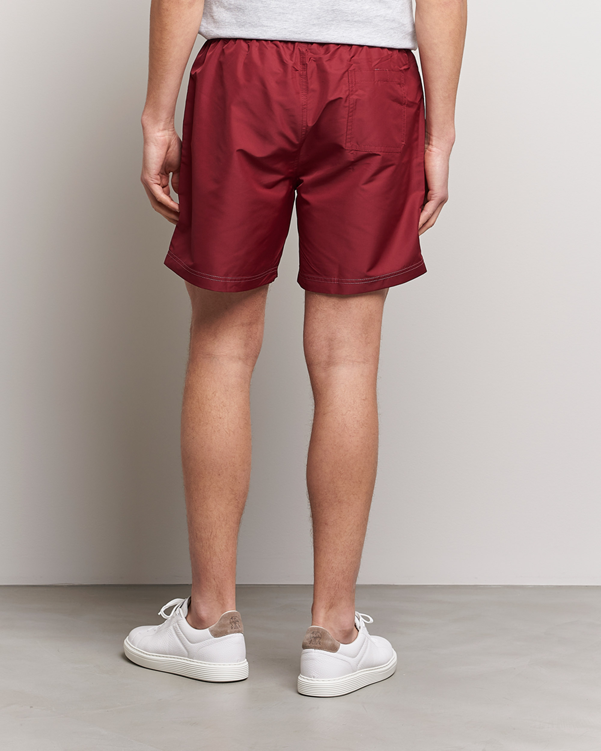 Herre | Badebukser | Brunello Cucinelli | Nylon Swim Trunks Burgundy