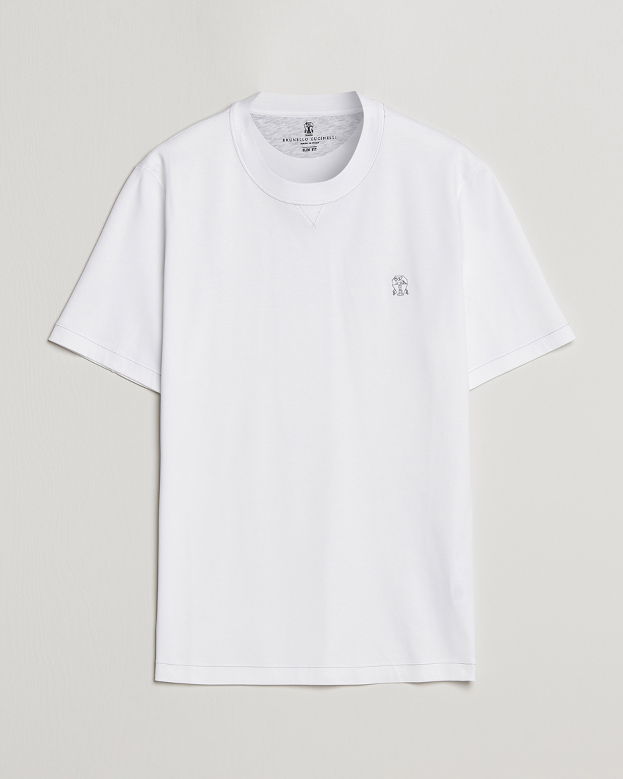 Herre | T-Shirts | Brunello Cucinelli | Short Sleeve Logo T-shirt White