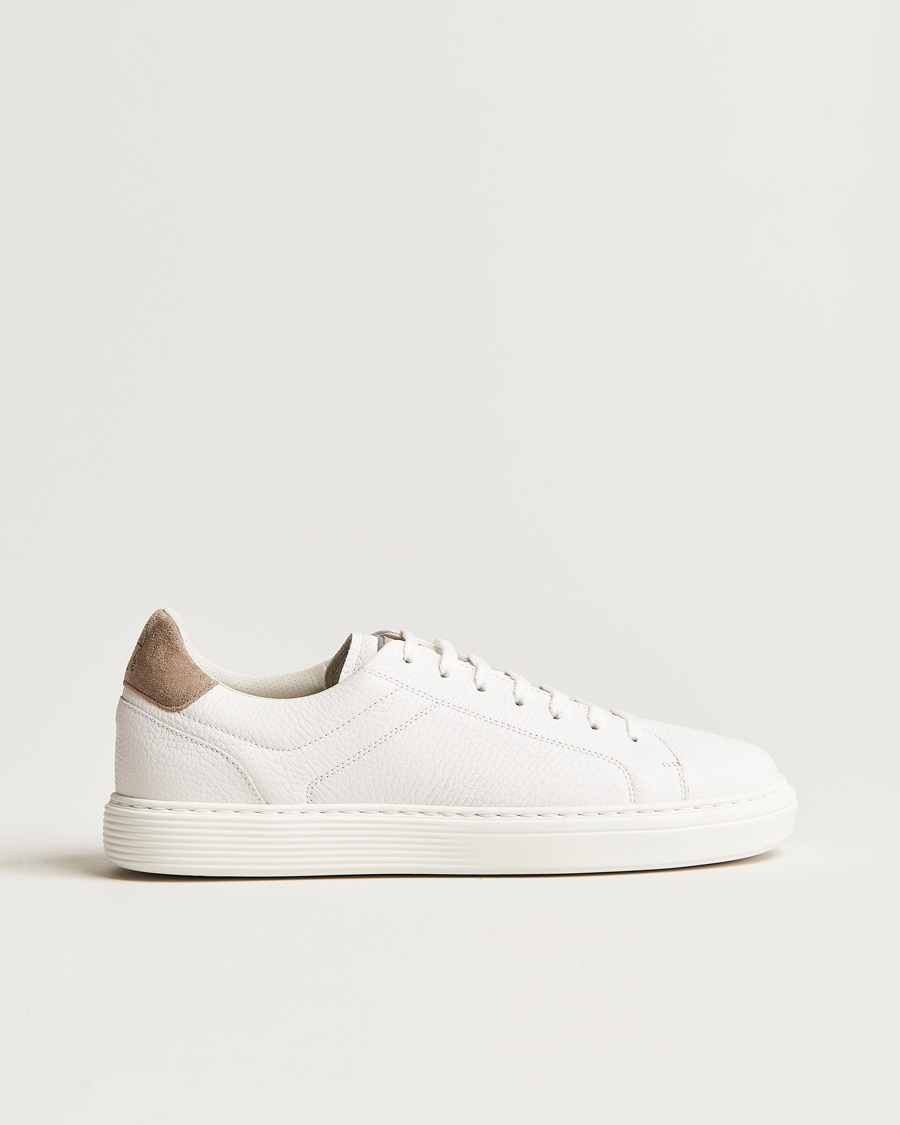 Herre | Brunello Cucinelli Classic Sneakers White Grain Calf | Brunello Cucinelli | Classic Sneakers White Grain Calf