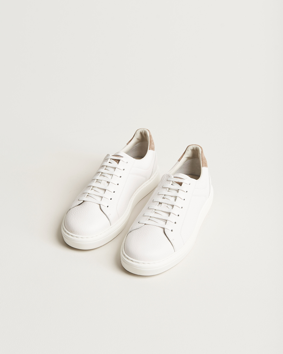Herre | Brunello Cucinelli Classic Sneakers White Grain Calf | Brunello Cucinelli | Classic Sneakers White Grain Calf