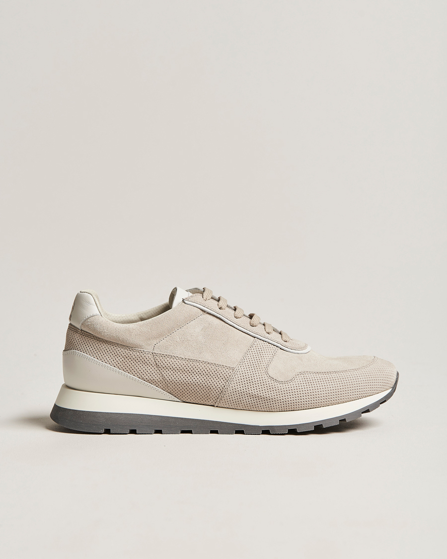 Herre | Brunello Cucinelli Perforated Running Sneakers Sand | Brunello Cucinelli | Perforated Running Sneakers Sand