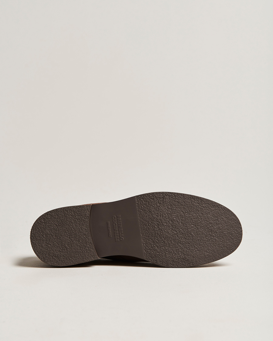 Herre | Brunello Cucinelli Plain Toe Derby Dark Brown Suede | Brunello Cucinelli | Plain Toe Derby Dark Brown Suede