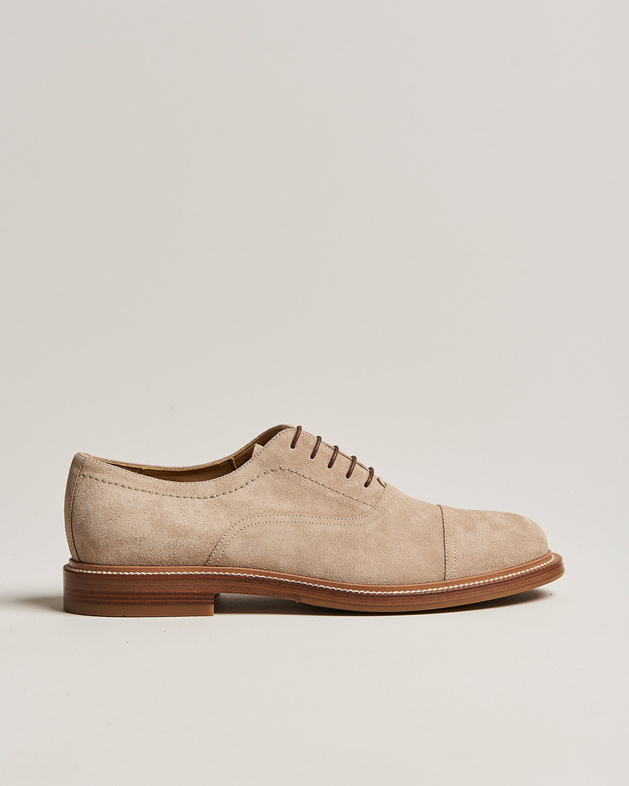 Herre | Brunello Cucinelli Cap Toe Oxford Desert Suede | Brunello Cucinelli | Cap Toe Oxford Desert Suede