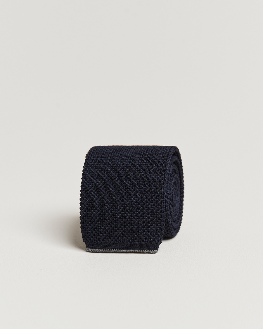 Herre | Brunello Cucinelli Knitted Tie Navy | Brunello Cucinelli | Knitted Tie Navy