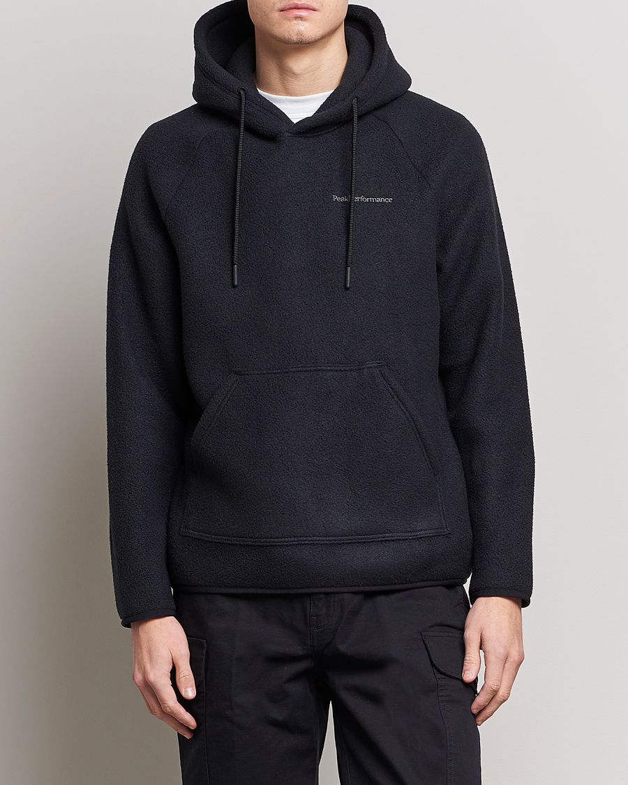 Herre | Fleecetrøjer | Peak Performance | Fleece Hood Black
