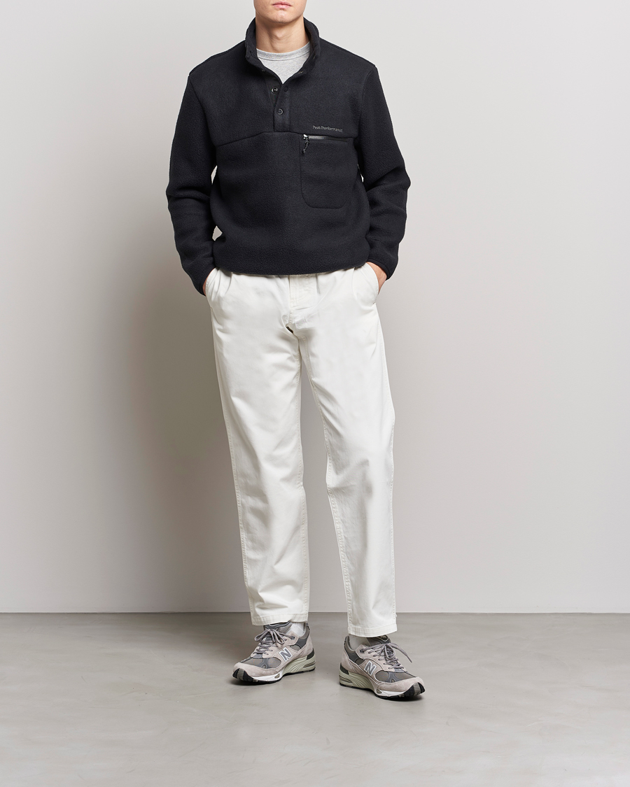 Herre | Trøjer | Peak Performance | Fleece Snap Sweater Black