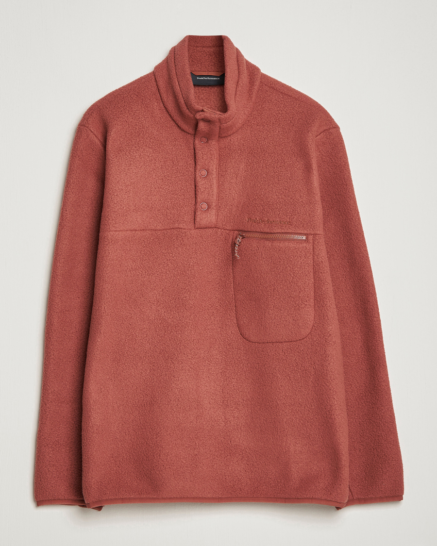 Herre | Trøjer | Peak Performance | Fleece Snap Sweater Classic Clay