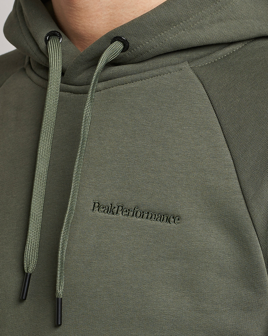 Herre | Trøjer | Peak Performance | Original Small Logo Hood Pine Needel