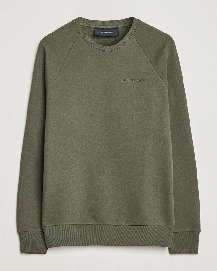 Herre | Trøjer | Peak Performance | Original Small Logo Crew Neck Sweatshirt Pine Needle