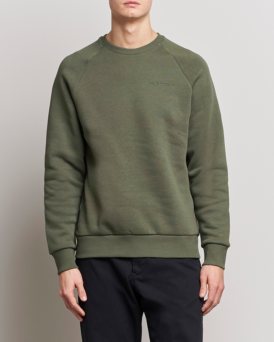 Herre | Trøjer | Peak Performance | Original Small Logo Crew Neck Sweatshirt Pine Needle