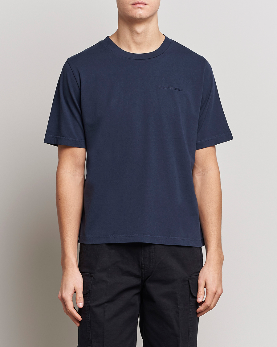 Herre | T-Shirts | Peak Performance | Original Logo Crew Neck T-Shirt Blue Shadow