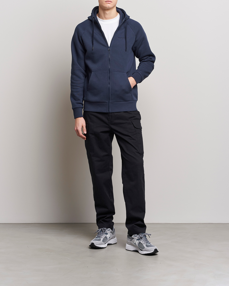 Herre | Trøjer | Peak Performance | Original Logo Full Zip Hoodie Blue Shadow
